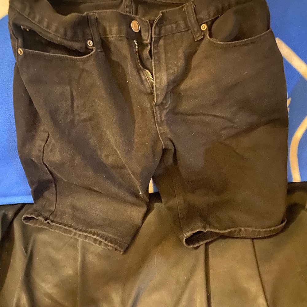 Forever 21 Men's Black Denim Shorts. Size: 34. 100% durable denim.